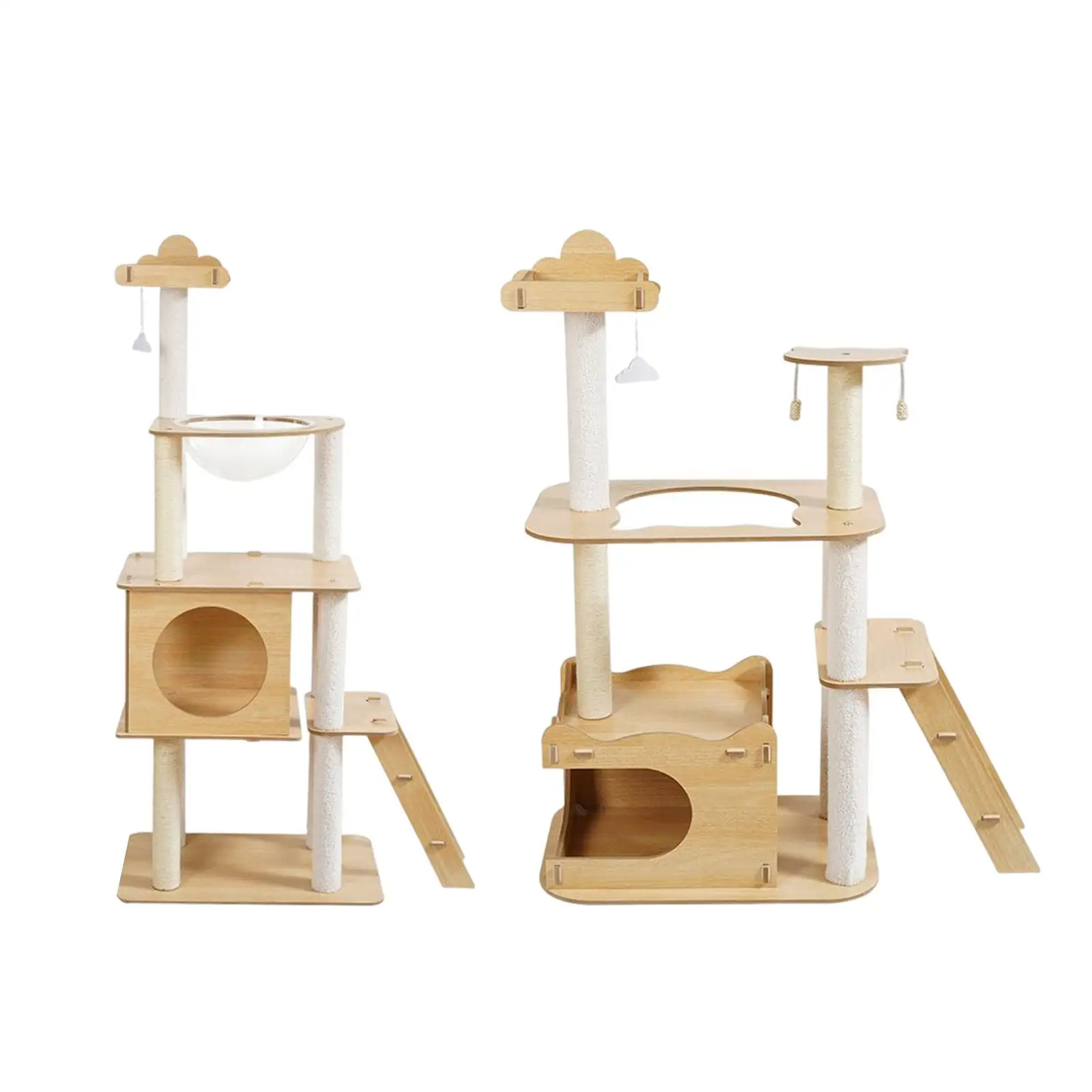 

Cat Condo Cat Furniture Ladder House Cat Tree Towers Cat Scratching Post for Furniture Protector Indoor Cats Rest Play Kitten