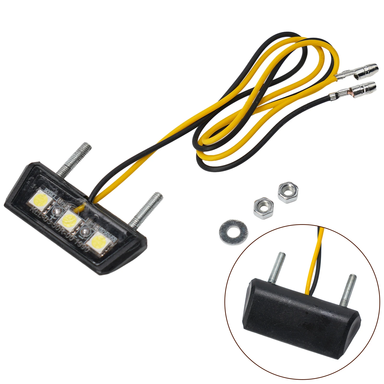 Светодиодная подсветка номерного знака черная высококачественный материал