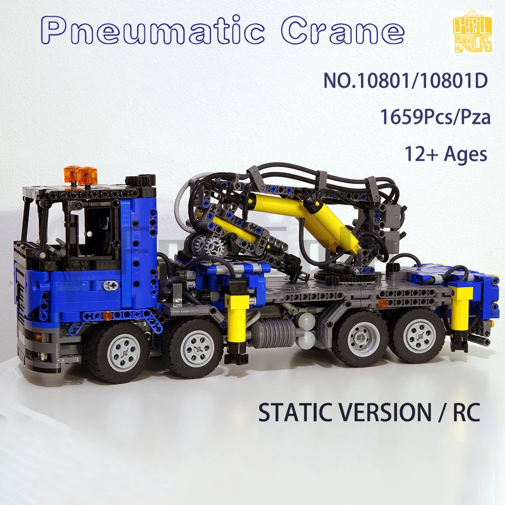 

Moc Pneumatic Crane Model With PDF Drawings Building Blocks Bricks Kids Educational DIY Toys Birthday Christmas Gifts