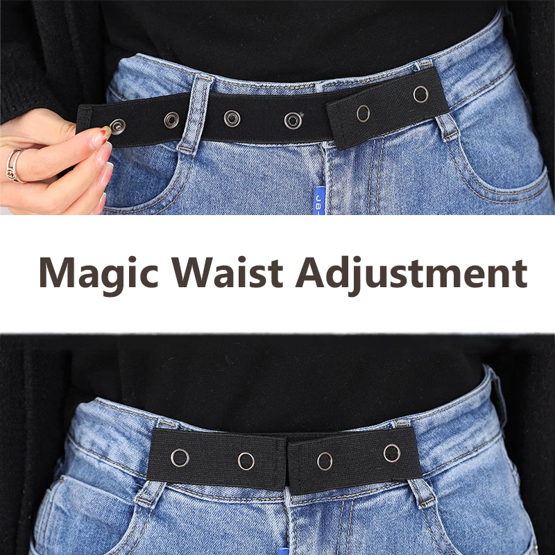 

New Invisible for Jeans Belt Without Buckle Belts for Women Buckle-free Elastic Easy Belts Men Stretch No Hassle Belt Men Belts