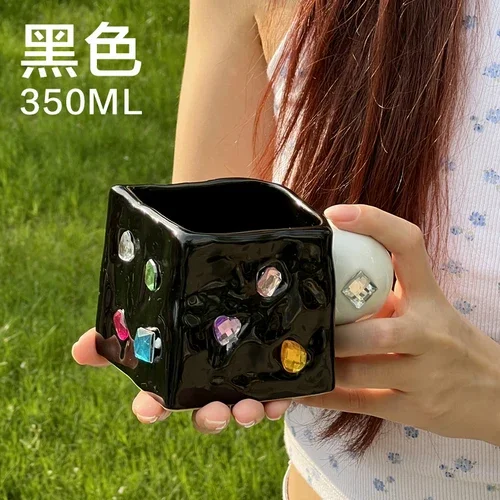 

Керамическая чашка Lengcui с бриллиантами