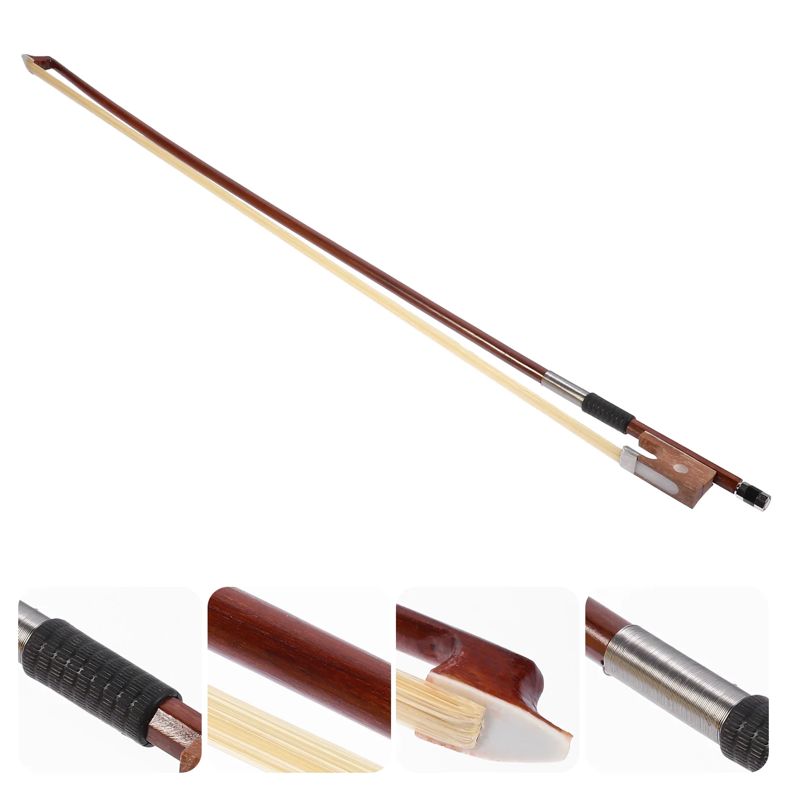 

Violin Practice Bow Wood Violin Bow Violin Bow Horsetail Draw Bow Violin Beginner 1/ 10 Violin Bow
