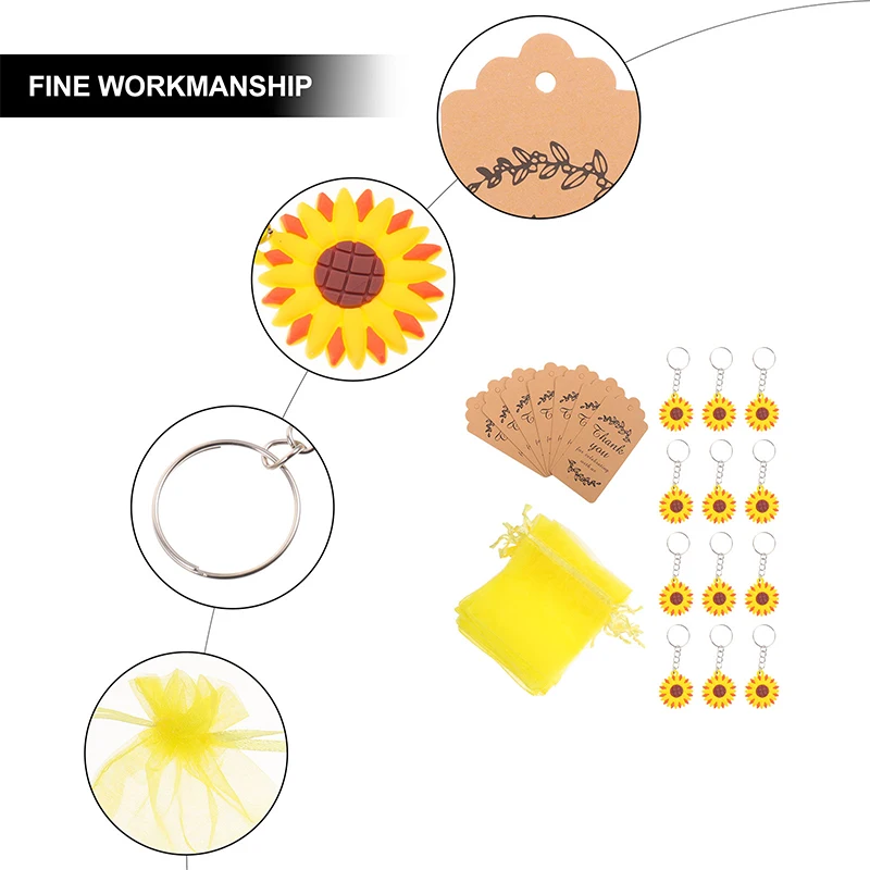 10 комплектов брелоков из органзы мешочек спасибо бирки крафтовой ткани для детей