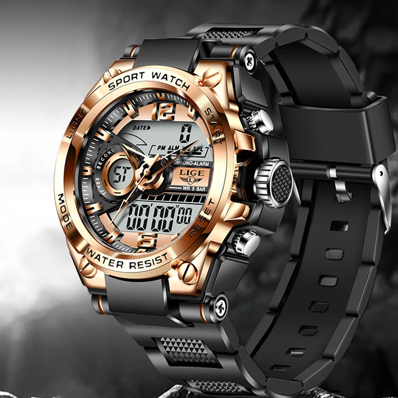 Sport Military Wrist Watch Men Watches Clock Dual Display Wristwatch Army Outdoor Waterproof Watch Brand Male Watch For Men enlarge