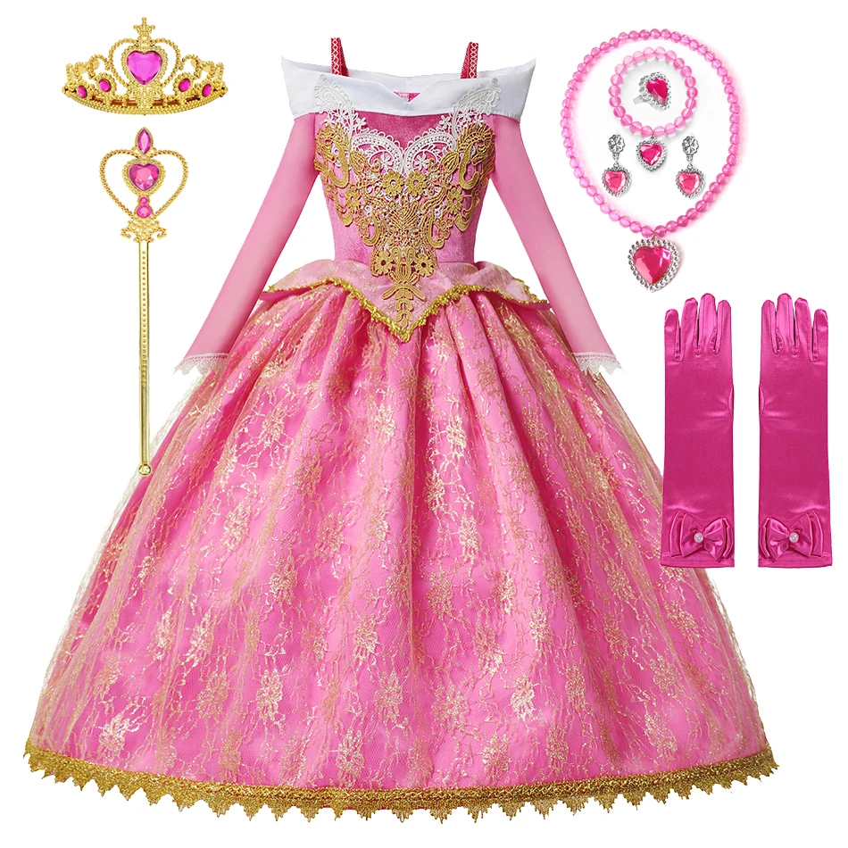 Платье принцессы Диснея Жасмин для девочек детская карнавальная одежда на день