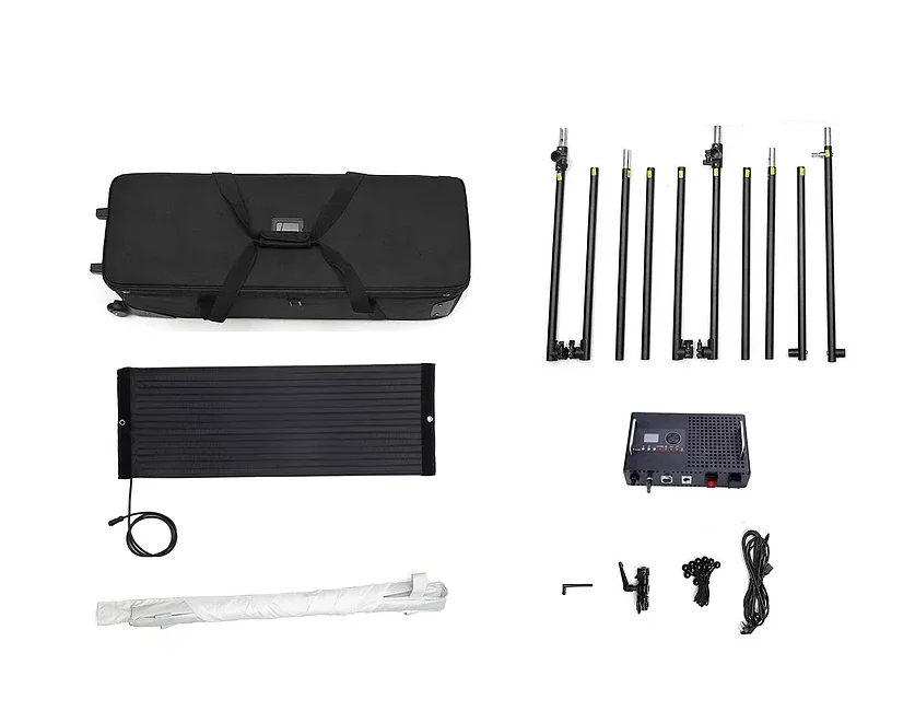 

FalconEyes Best Selling Roll-Flex Series RX-7120ii 600W 2700-9999K RGB+CCT LED Flex Light with RX-120SBHC Honeycomb Grid Softbox