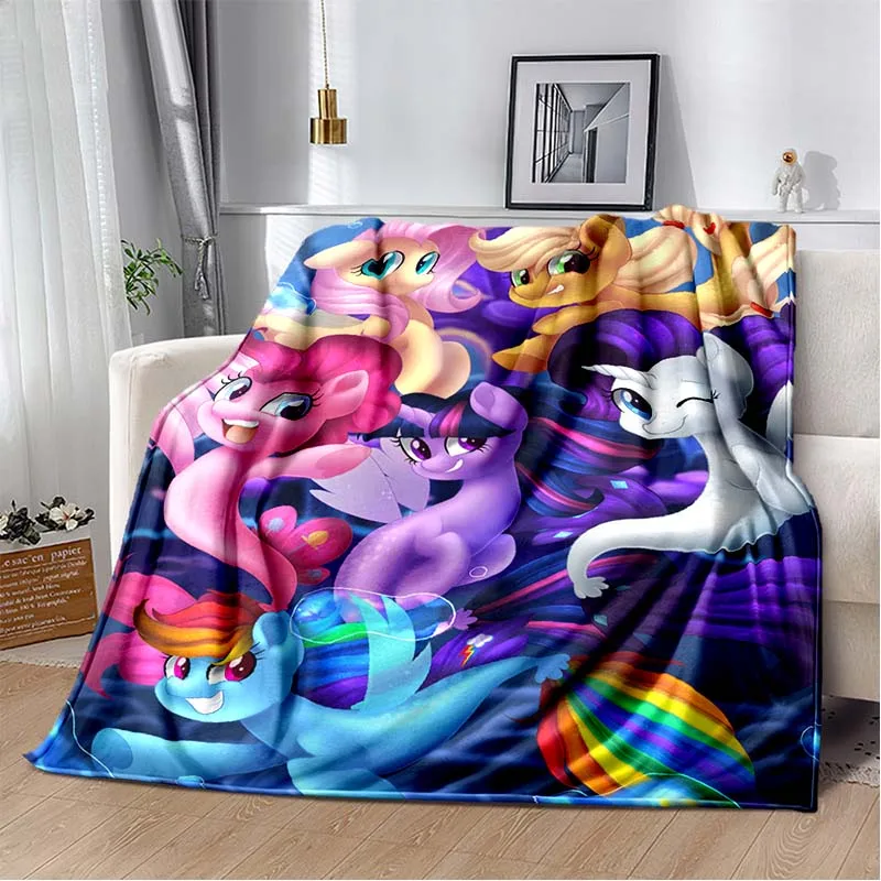 

Rainbow Unicorn Pony 3D printed blanket for children Picnic blanket Air conditioning blanket Sofa blanket Customized blankets