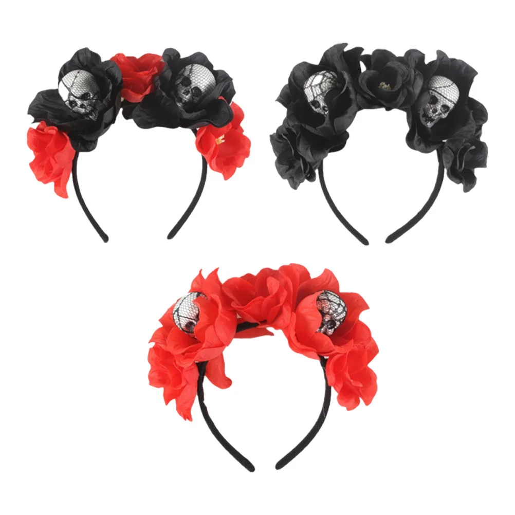 

Ободок для волос «День мертвых», 3 шт.