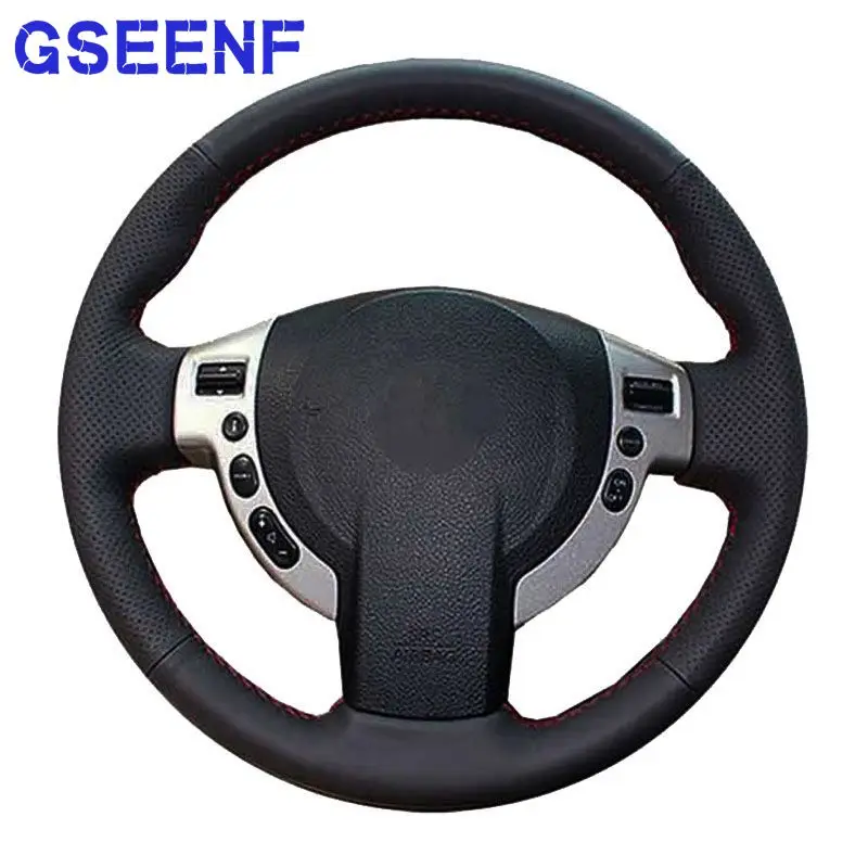

For Nissan QASHQAI X-Trail Nissan NV200 Rogue Customize Steering Wrap Microfiber Leather Hand Sewing Car Steering Wheel Cover