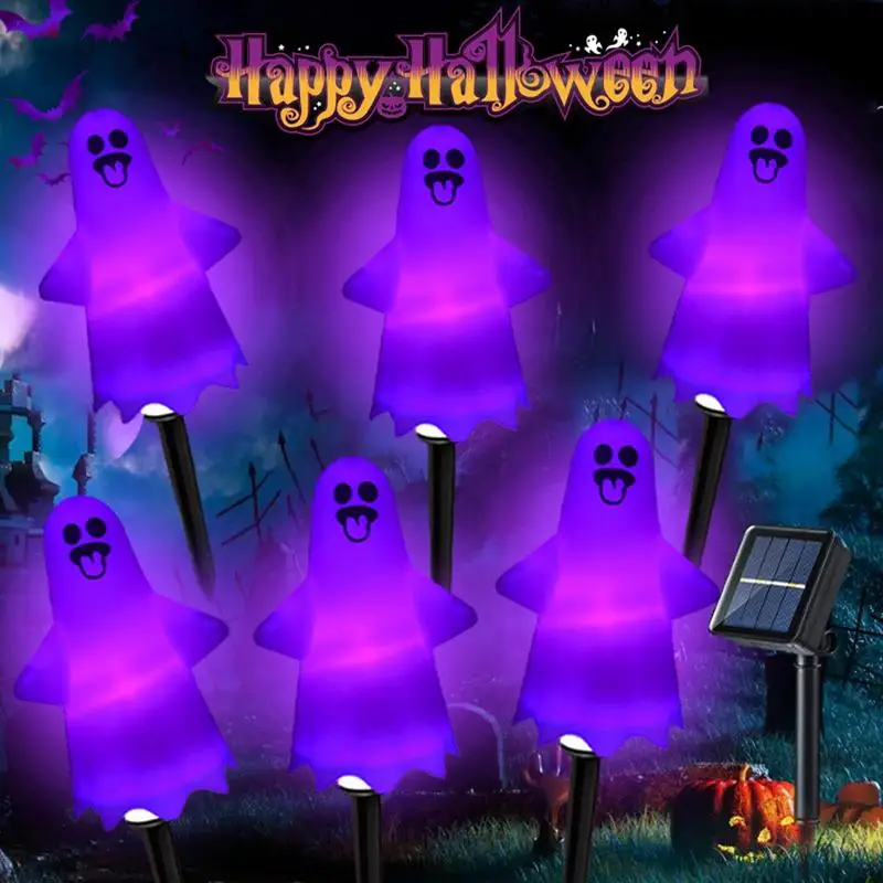 Маркеры для дорожек на Хэллоуин водонепроницаемые огни солнечных колышках