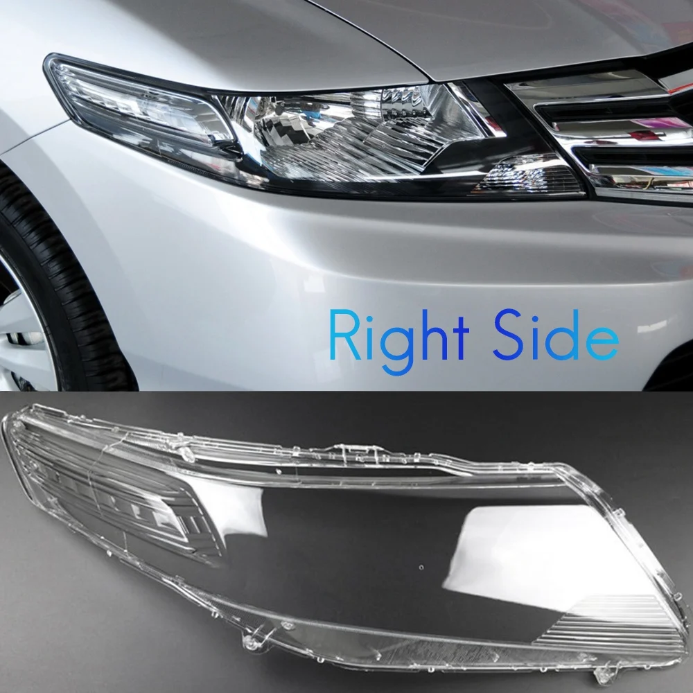 

Для правой автомобильной фары Honda City 2009-2014, крышка головного света, лампа, прозрачный абажур, оболочка, стекло для объектива