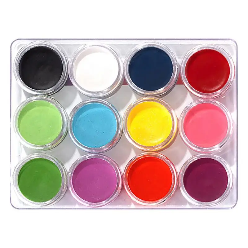 

Halloween Facial Body Light Paint Matte Makeup Set with 12 colors
