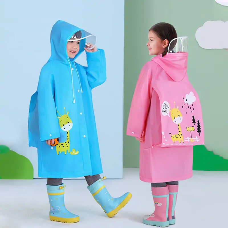 

Raincoats for children primary school students go to and from kindergarten set waterproof whole-body baby conjoined long poncho