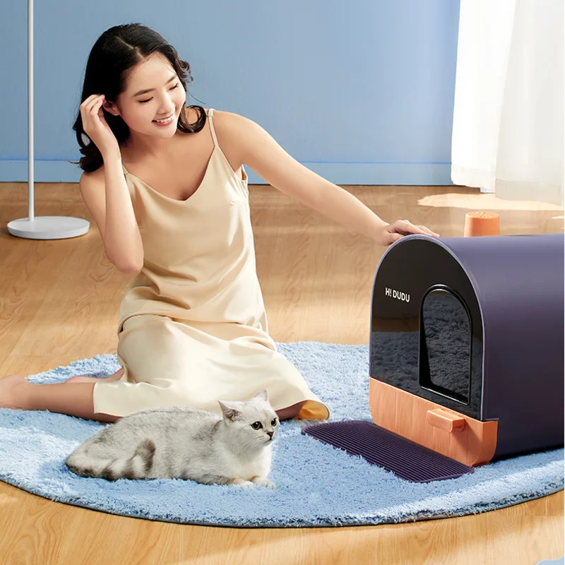 

High-value Cat Litter Box Two-way Access Cat Toilet Large Space Sandboxes For Cats With Cat Litter Shovel Cat Accessories