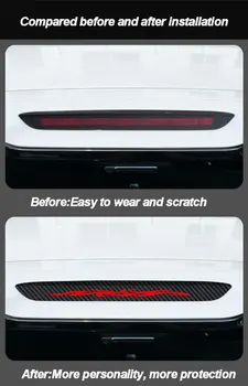 For Mazda CX-5 2017-2021 Specialized High-position Brake Light Stickers Car Logo Carbon Fiber Texture Automobiles Parts 5