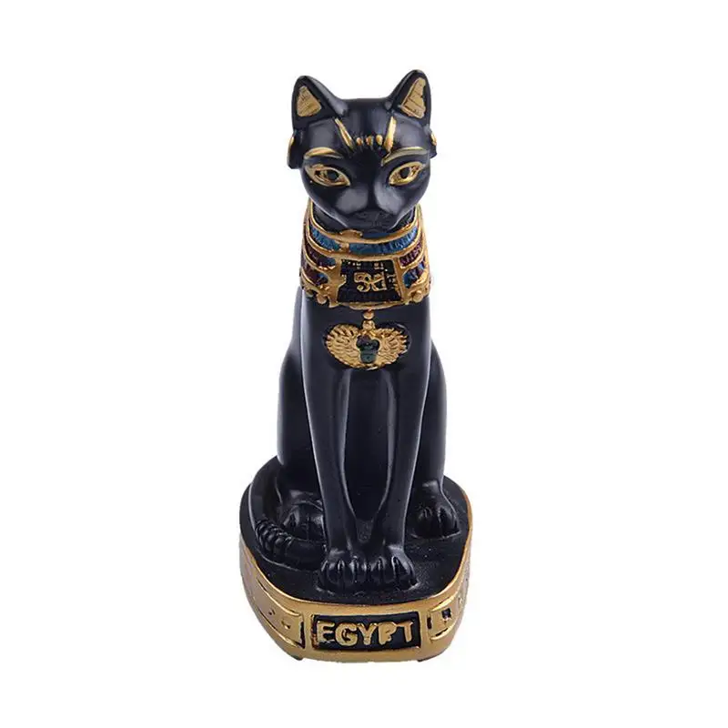 

Latest Egyptian Cat Statue Figurine Decoration Vintage Cat Goddess Bastet Statue Garden House High Quality Dropshipping