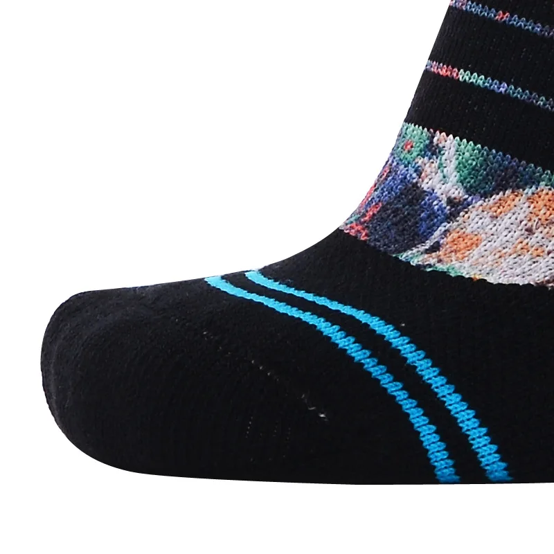 MEIKAN Men's Professional Printed Basketball Socks COOLMAX LYCRA Breathable Quick Drying Long Sports Socks Fashion Elite Socks