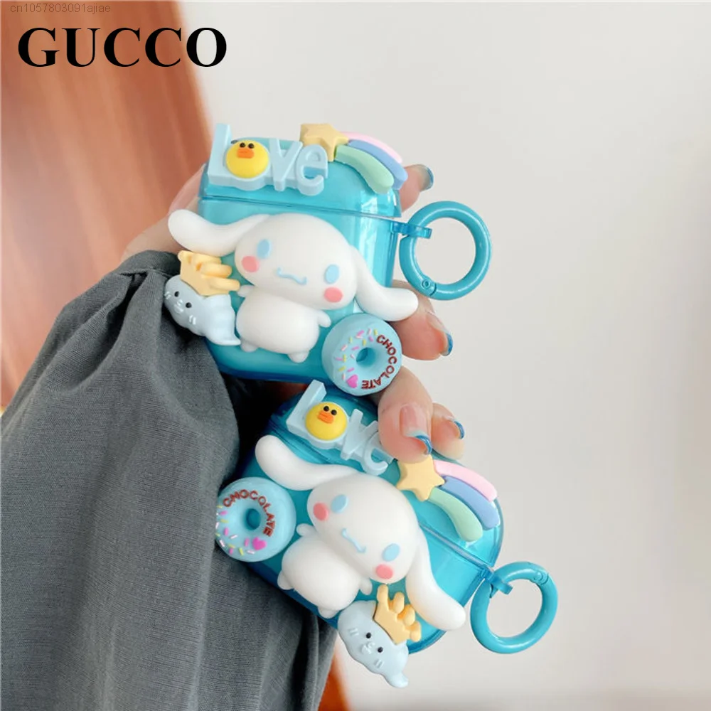 Беспроводные Bluetooth-наушники Sanrio Cinnamoroll чехлы для Airpods 2 поколения Pro 3 милый синий