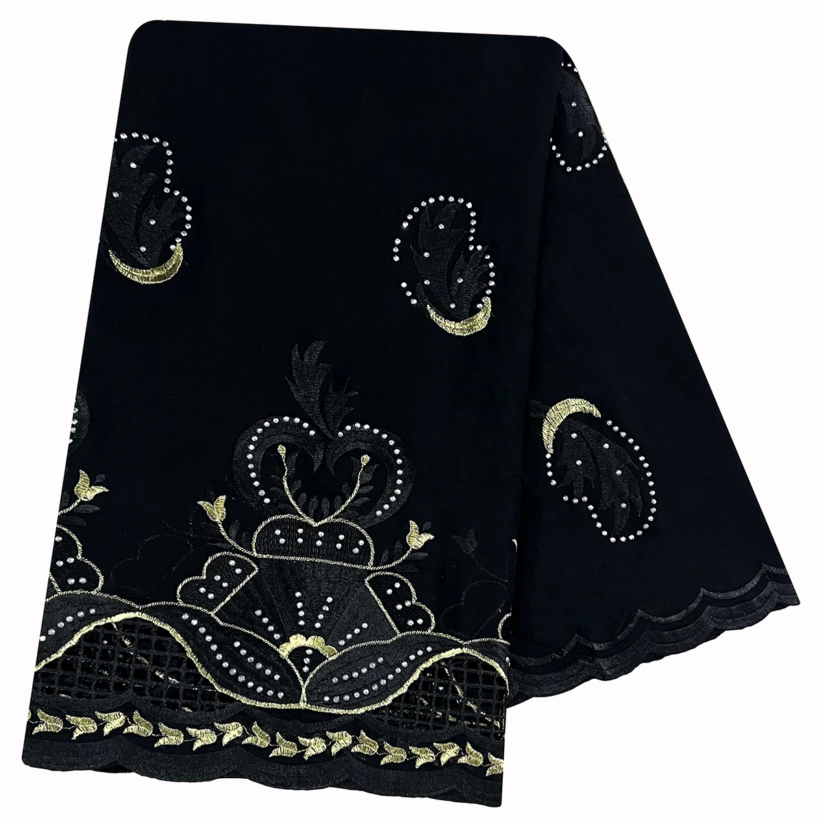 Новинка 2024 г. Лидер продаж 100% хлопок яркий Африканский женский хиджаб ажурный