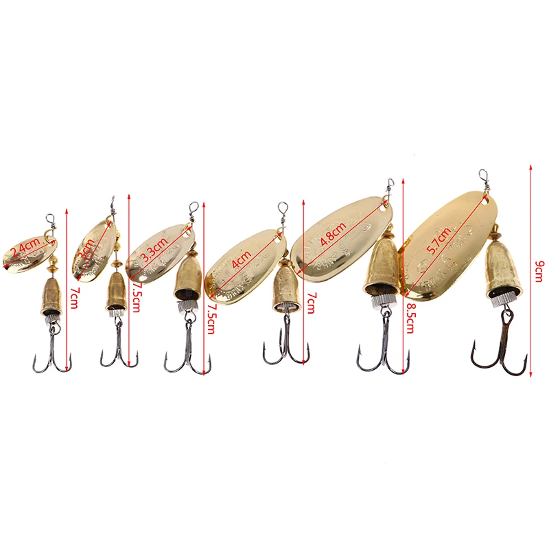 Вращающаяся металлическая блесна с лезвием латунная жесткая искусственная