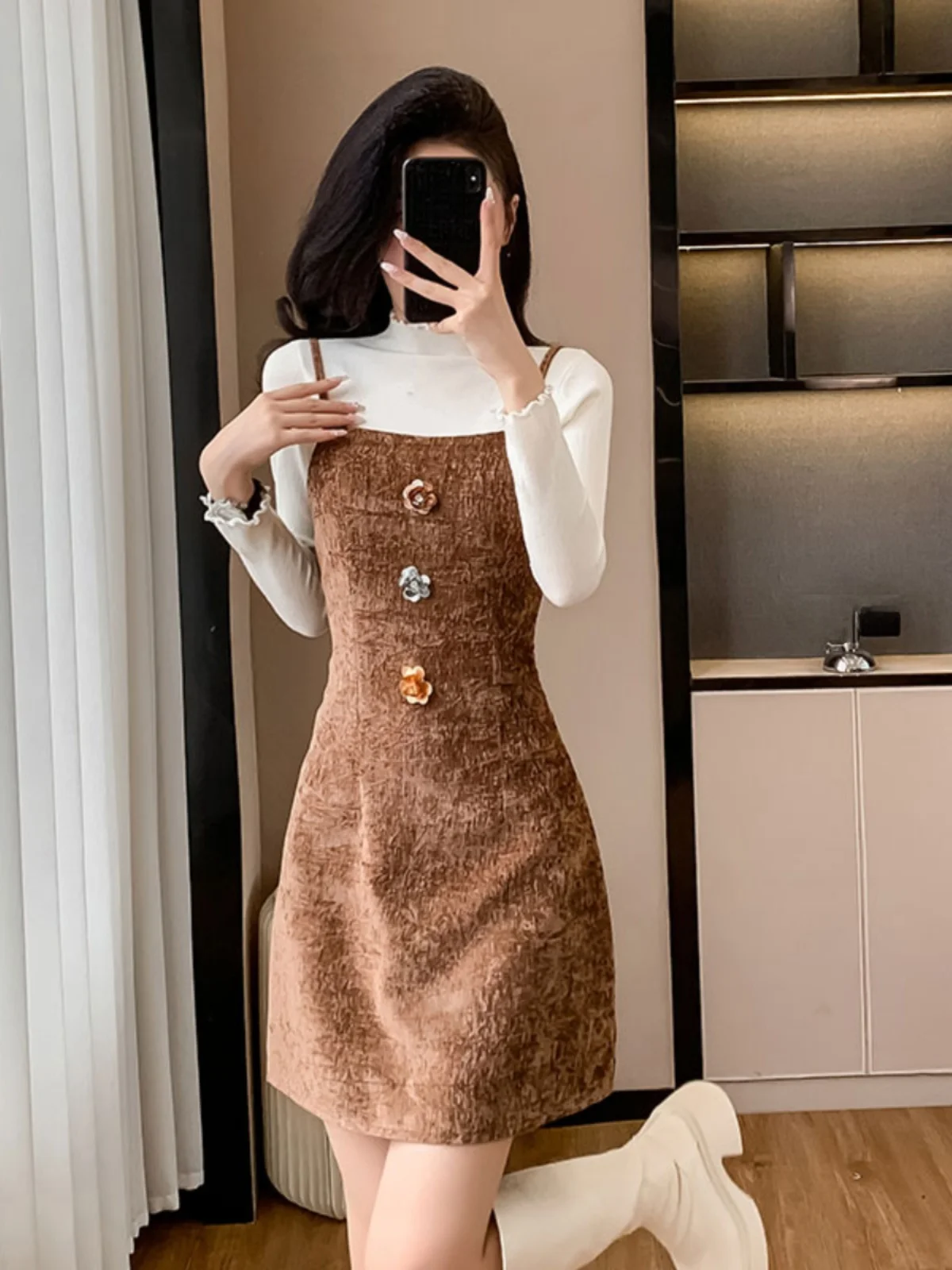 Полный комплект уменьшающий возраст зимняя одежда высококачественная супер