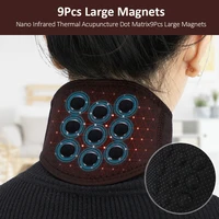 9pcs tourmaline magnetic therapy neck massager cervical vertebra protection spontaneous heating belt body massager