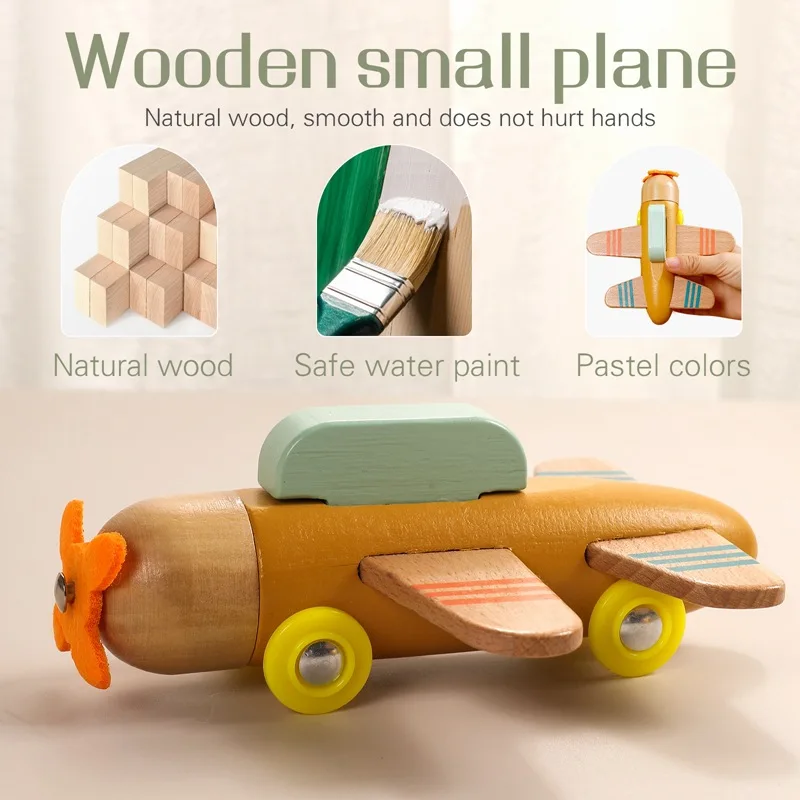 

Creative Children's Wooden Small Plane Glider Educational Toy Baby Hands-on Ability Exercise Toy Model Gift