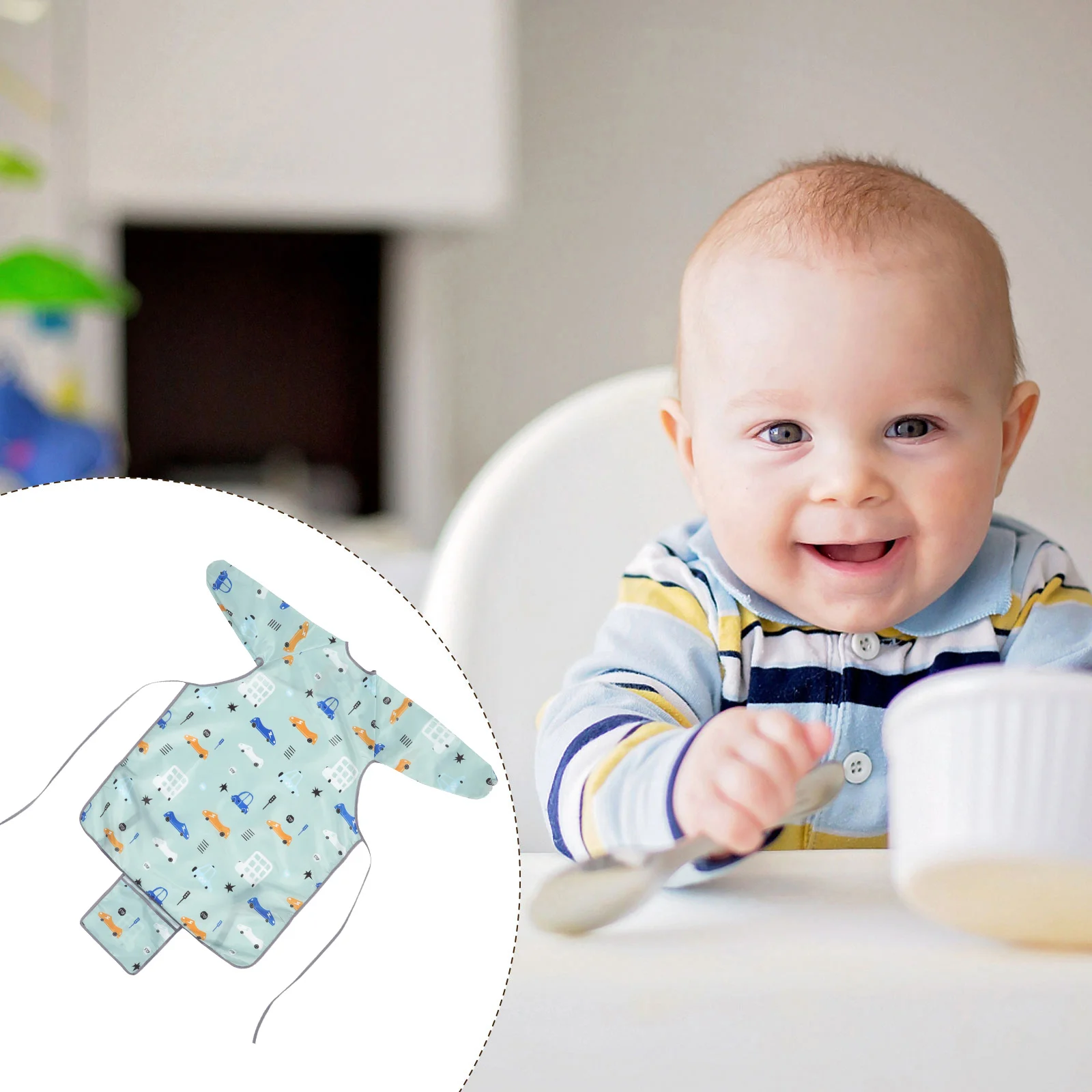 Toddler Bib Baby Eating Feeding Smock Baby Smock Eating Baby High Chair Cover Baby Bibs Eating