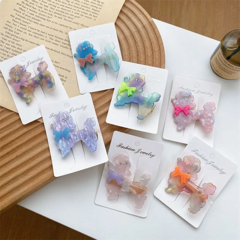 

Acetic Acid Dog Acetate Duckbill Clips Diamond Temperament for Female Girls Children Party Gifts