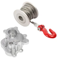 2 set rc car part 1 pcs grc 25t servo winch drum steering gear winch 1 set transmission case gearbox with motor mount