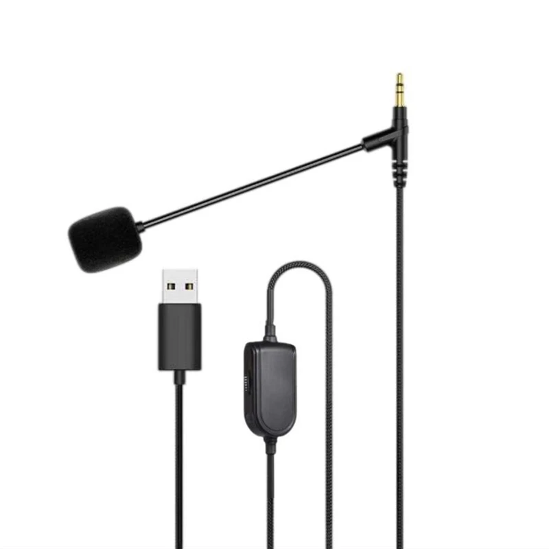 

Микрофонный кабель R91A Boom, сменный кабель с шумоподавлением, совместим с гарнитурой QC35II QC45, 5 витых микрофонных проводов