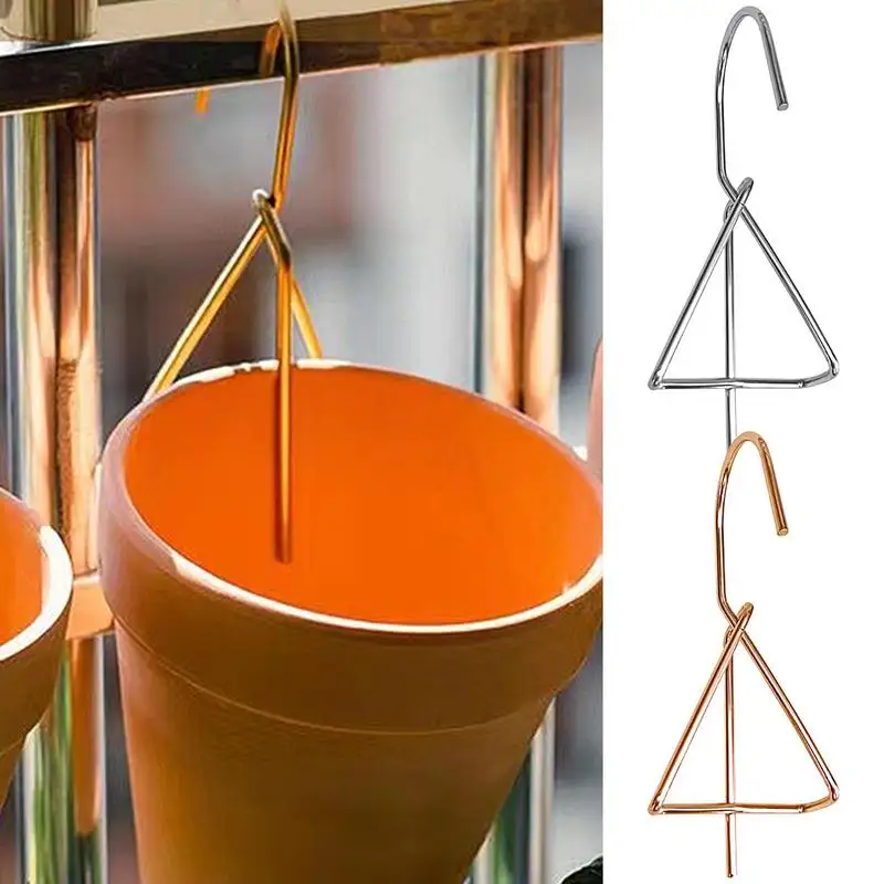 

Terracotta Pots Hangers Anti-Rust Iron Plant Hangers For Hangings Flower Baskets Indoor Outdoor Wall Clay Pot Hanger For Garden
