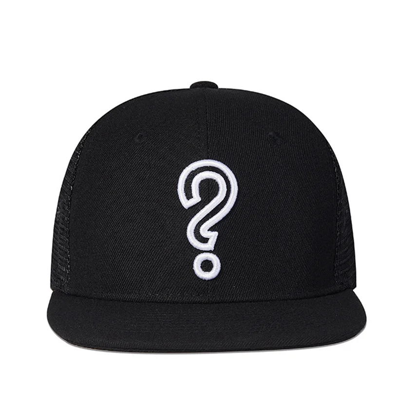 Высококачественная бейсболка с вышивкой Вопросы плоская сетчатая для мужчин и