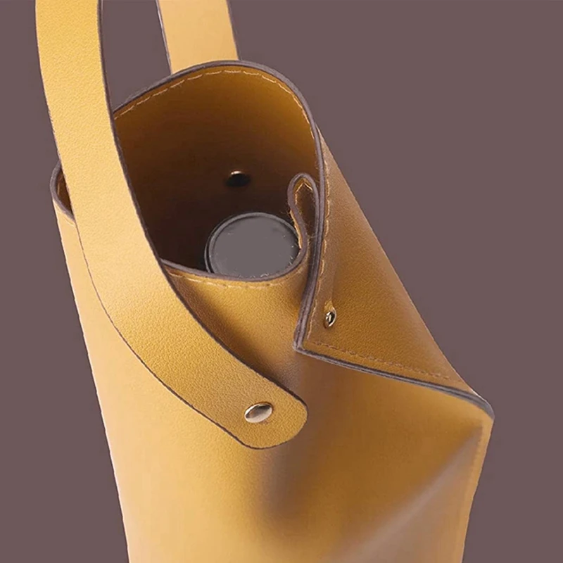 Wine Gift Bag Reusable Leather Tote Double Champagne Beer Birthday Bridal Shower 2 Pieces | Дом и сад