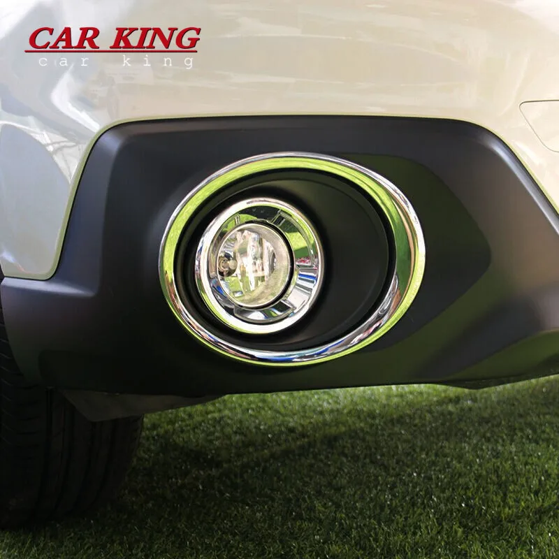 

For Subaru Outback 2015 2016 ABS Chrome Front fog lamp cover +Rear fog Light Lamp frame Cover Trim Car Styling accessories 2pcs