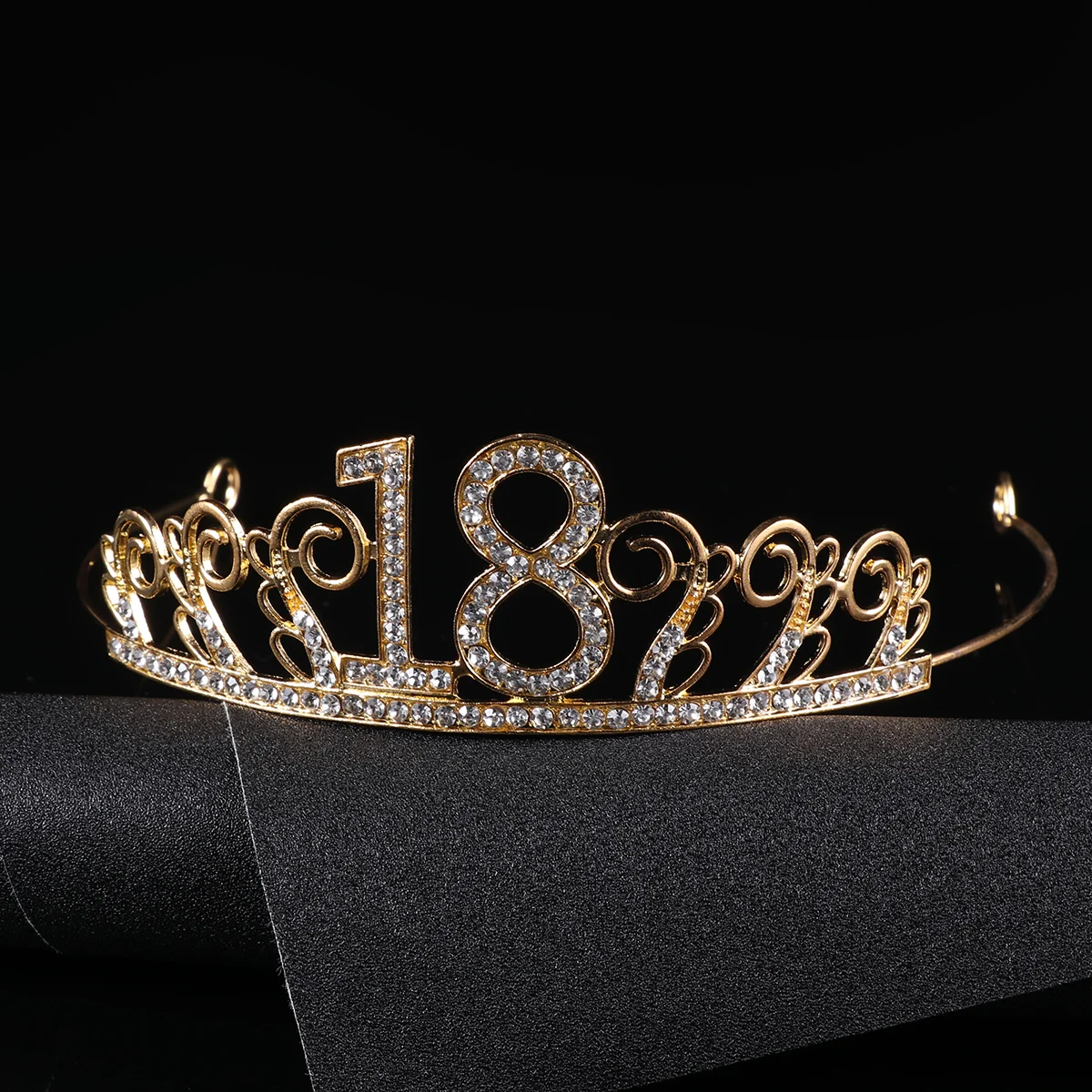 

18th Alloy And Rhinestone Number Birthday Crown Comb Crown Fashionable Rhinestone Tiara Headdress Elegant Headwear Hair