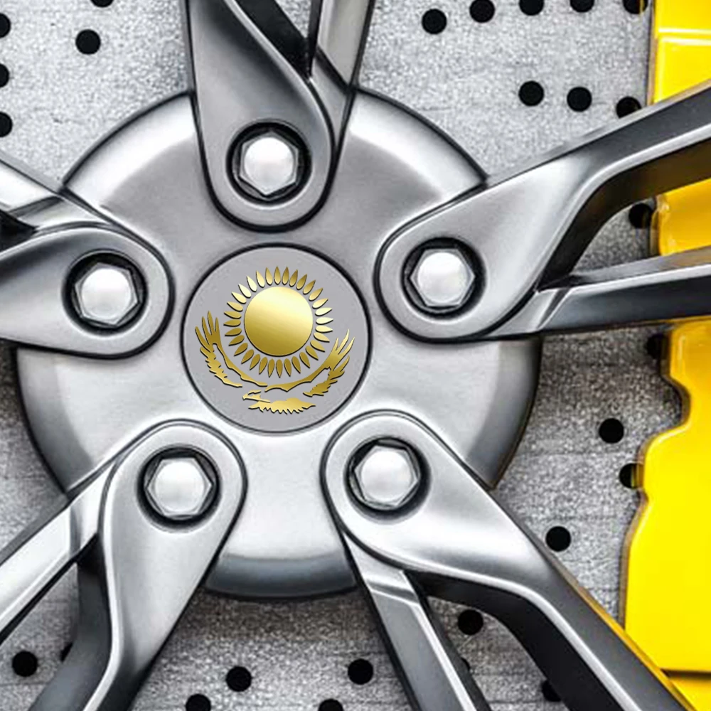 Стайлинг автомобиля 3D металлический Казахский флаг светильник наклейки для