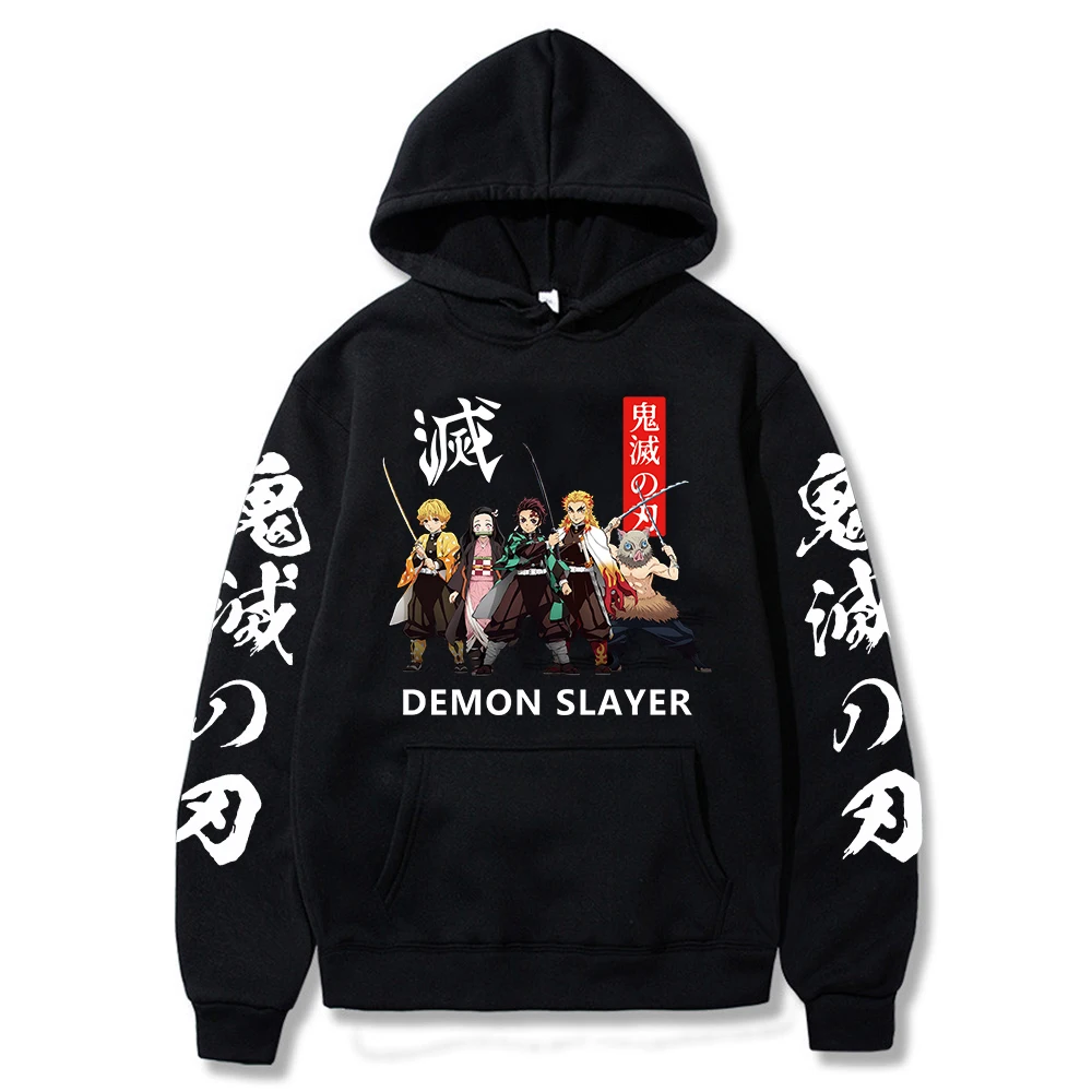 

Anime Demon Slayer Hoodie Men Women Kimetsu No Yaiba Sweatshirt Winter Streetwear Y2K Loose Casual Pullovers Sudaderas