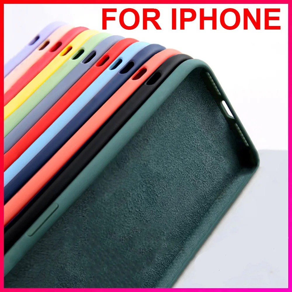 

2022 new Shockproof Case Deluxe Original Liquid Silicone soft case for iPhone 11 12 Pro X XR 7 6 6S 8 Plus