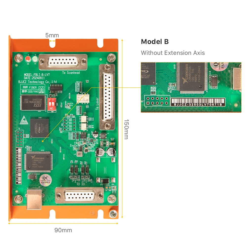 

Плата лазерной маркировки JCZ LV7 Карта управления лазером Программное обеспечение Ezcad для 1064 нм 355 нм 10600 нм Волокно UV Co2 YAG Лазерная маркировочная машина