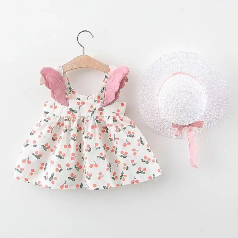 

Children's clothing summer new girls dress baby wings princess skirt