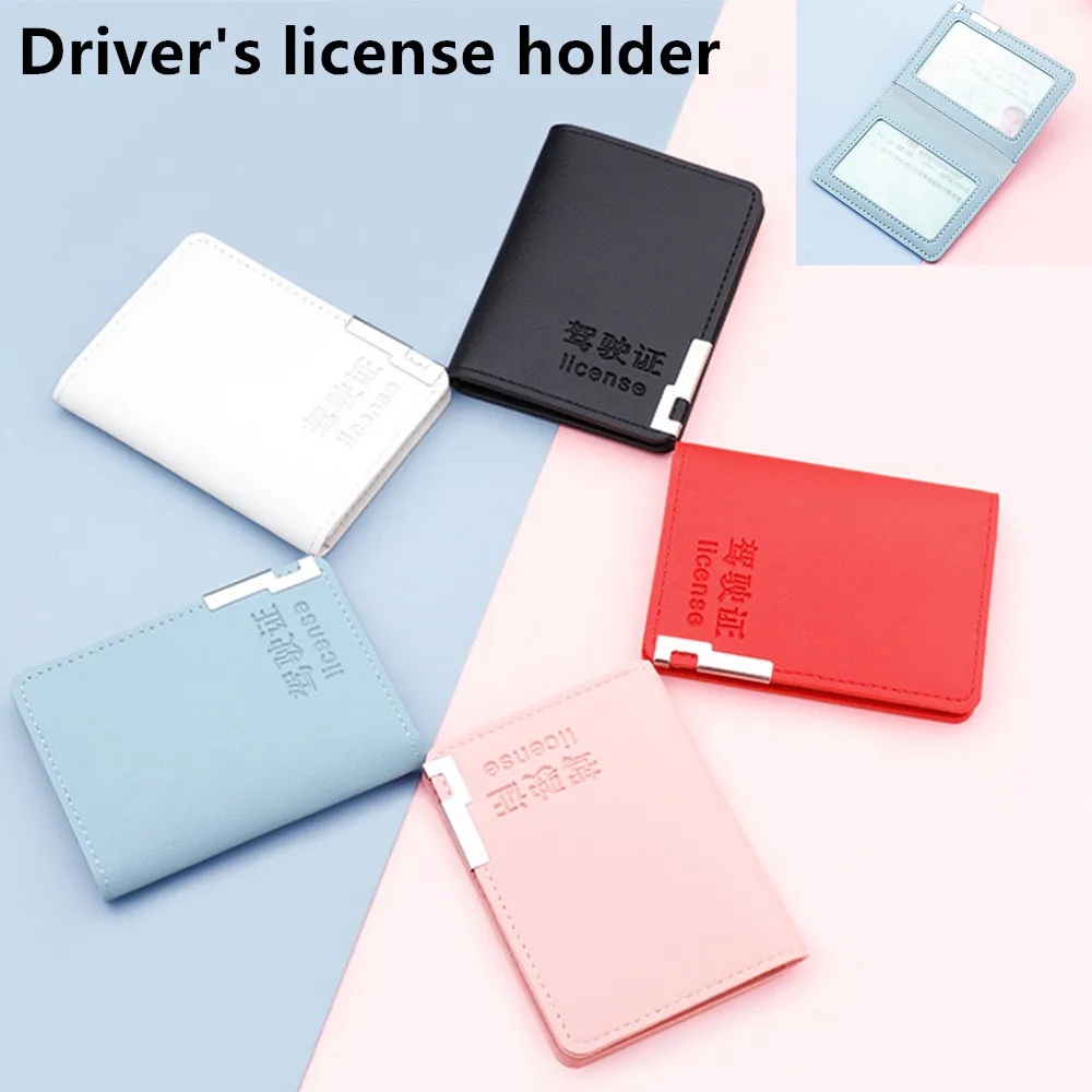 

Driver's license holder Travel Passport Holder Cover 2 Card Slot ID Card Ticket Pouch Bag Protector PU Leather Credit Card Cover