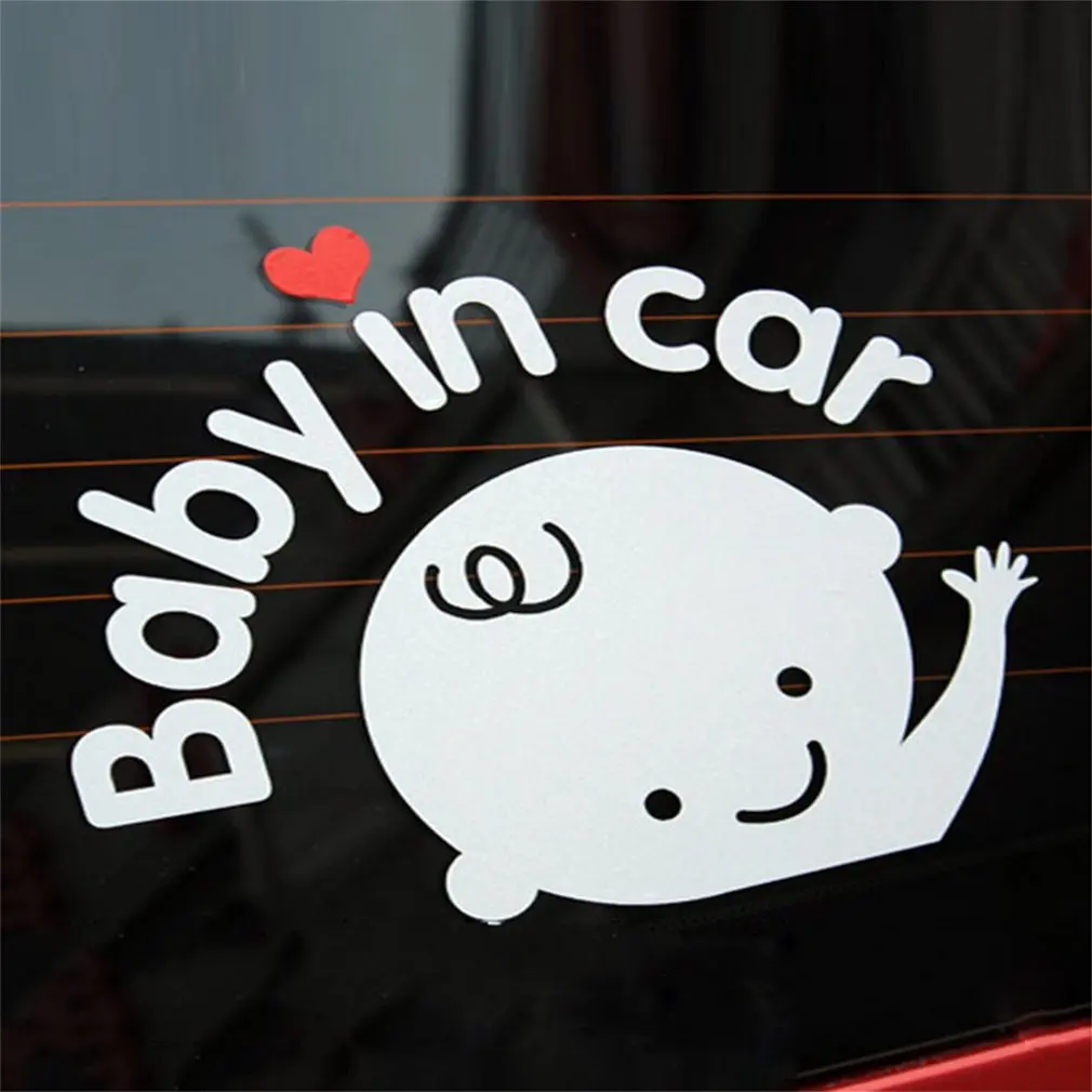 

Creative Baby On Board Baby In Car Car Sticker Waterproof Reflective Car Decal On Rear Windshield