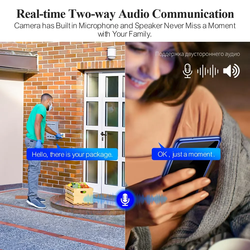 Techage HD 8MP 8X Zoom PTZ Беспроводная IP-камера с двумя объективами 2.8 мм 12 Функция