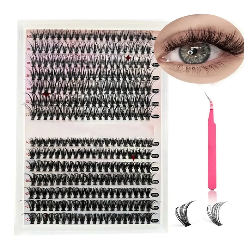 Готовые пучки ресниц 30D/40D кластеры 9-16 мм натуральные накладные ресницы D Curl DIY