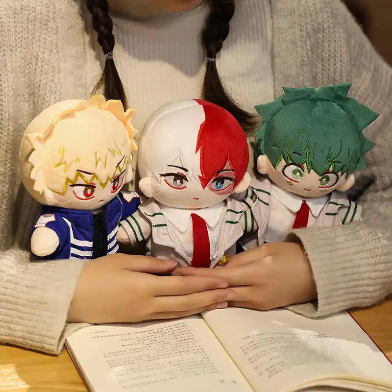 Фото Аниме My Hero Academia, плюшевая игрушка, мягкая игрушка Midoriya Izuku Bakugou Katsuki Todoroki Shoto, кукла с квадратным элементом, подарок на фестиваль для мальчиков №2
