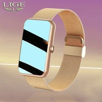 lige new 1 47 inch fashion smart watch men women smartwatch heart rate sport fitness tracke ip68 waterproof for android apple