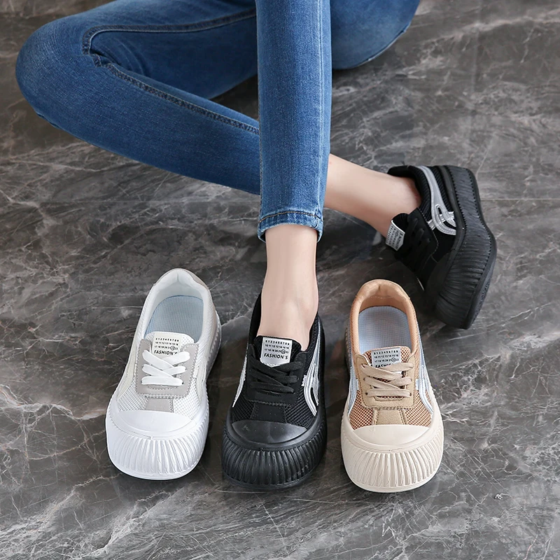 Женские кроссовки без шнуровки демисезонные тканевые с закрытым носком модель