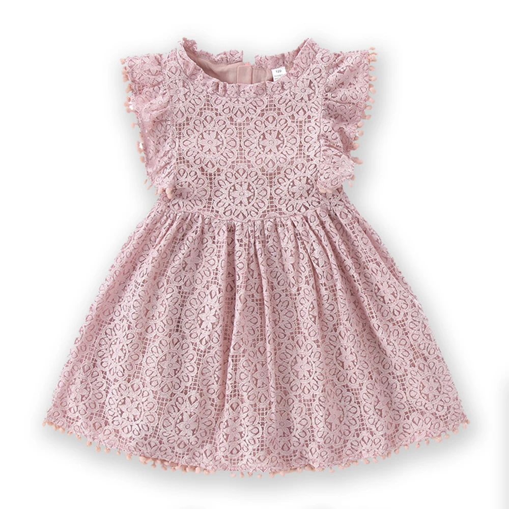 

Baby Girl Birthday Dress Hollow Lace Flower Infant Toddler Princess Dresses Little Baby Casual Beach Clothes 0 1 2 4 6 Years