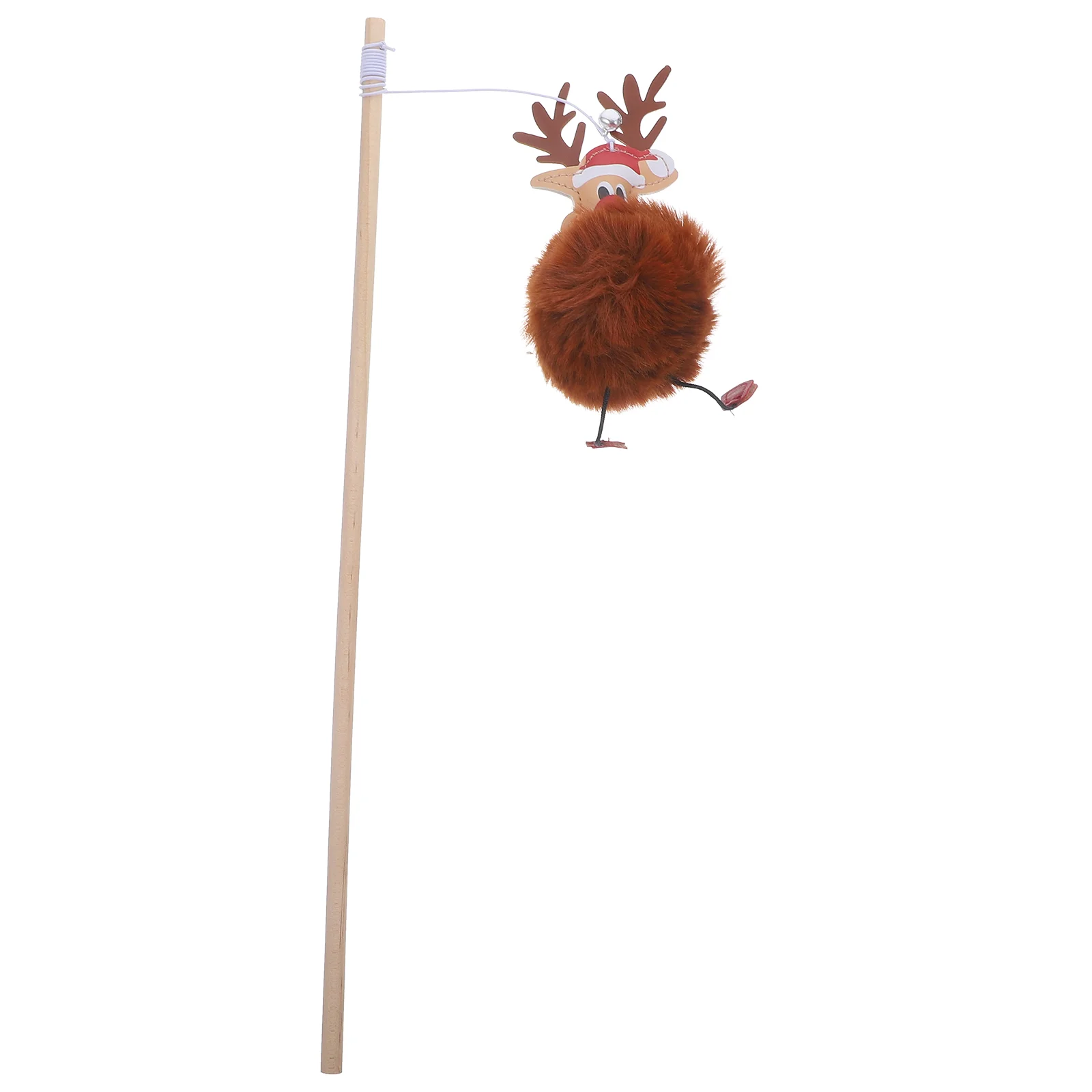 

Cats Wand Toy Christmas Interactive Wand Xmas Themed Reindeer Teasing Wand